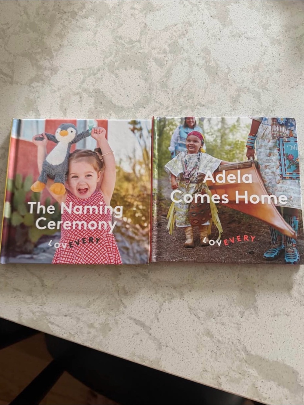 The naming ceremony and Adela comes home lovevery books